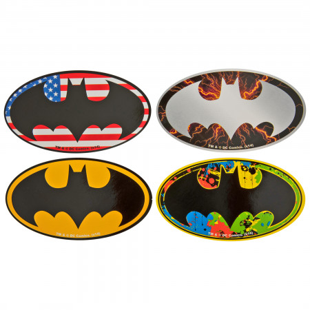 Batman Bat Symbol 4-Piece Variety Decal Kit